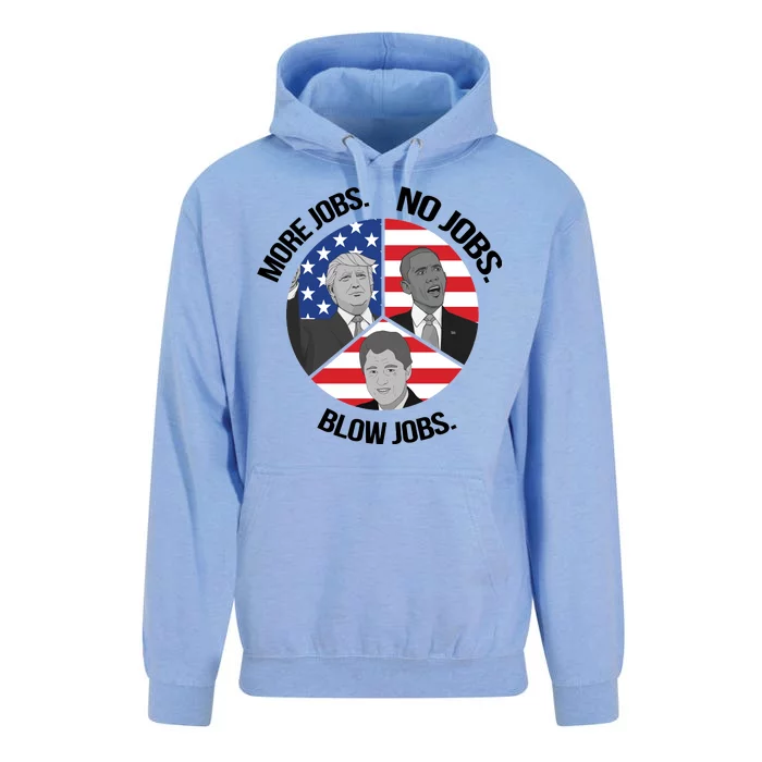 Trump More Jobs Obama No Jobs Clinton Blow Jobs Unisex Surf Hoodie