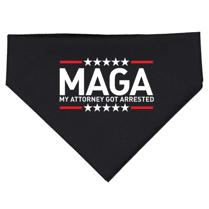 Trump My Attorney Got Arrested MAGA USA-Made Doggie Bandana