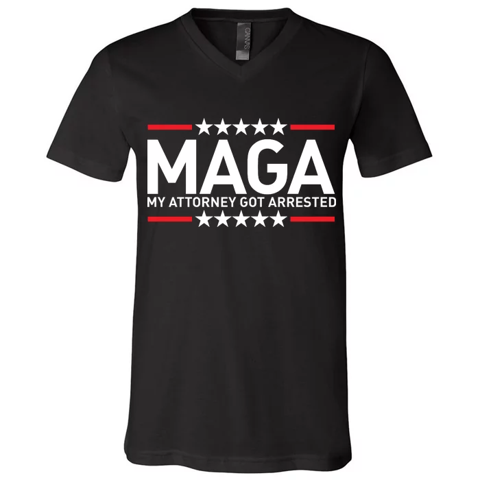 Trump My Attorney Got Arrested MAGA V-Neck T-Shirt