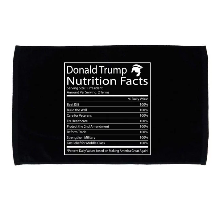 Trump Nutrition Facts Make America Great Microfiber Hand Towel