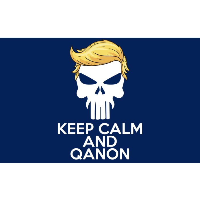 Trump Punisher Skull Keep Calm And Qanon Bumper Sticker