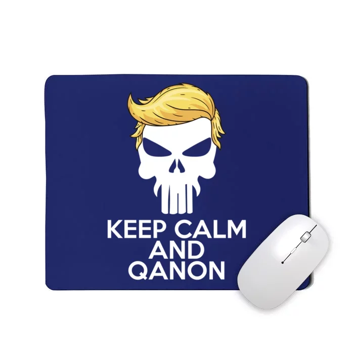 Trump Punisher Skull Keep Calm And Qanon Mousepad