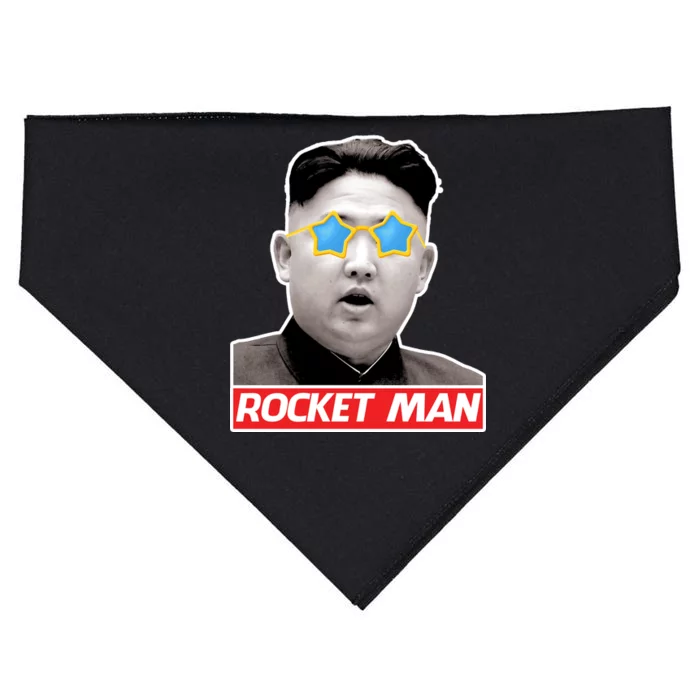 Trump Rocket Man Kim Jong Un USA-Made Doggie Bandana