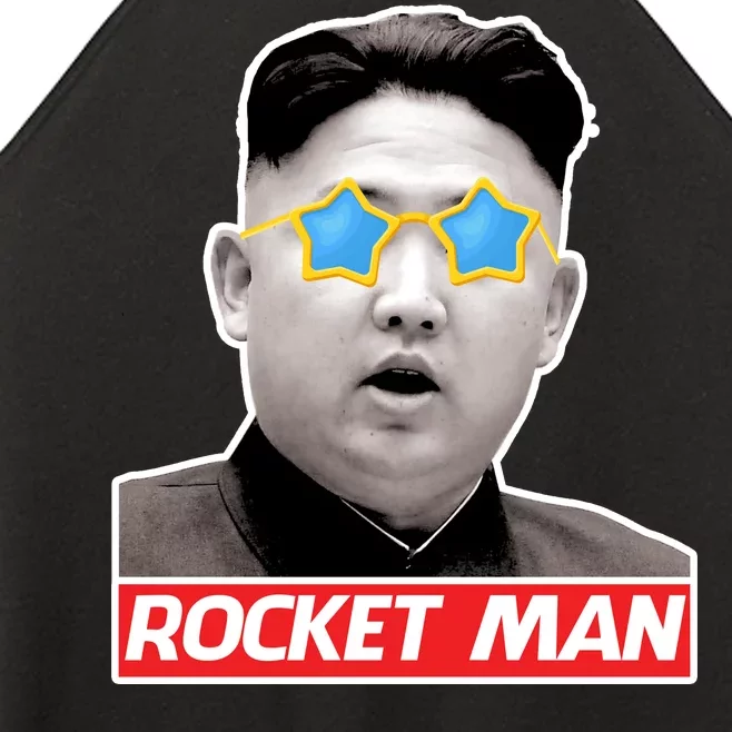 Trump Rocket Man Kim Jong Un Women’s Perfect Tri Rocker Tank