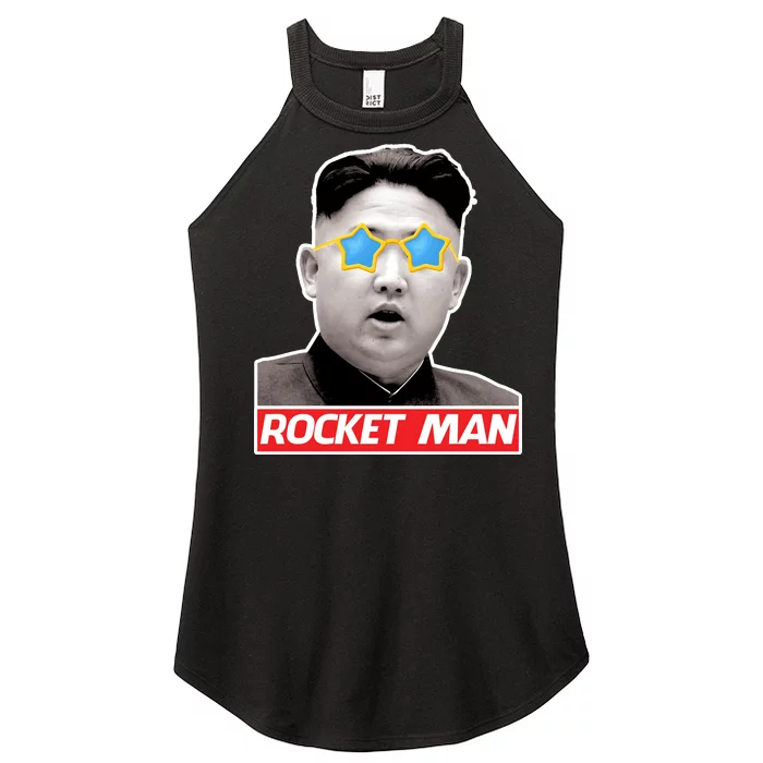 Trump Rocket Man Kim Jong Un Women’s Perfect Tri Rocker Tank