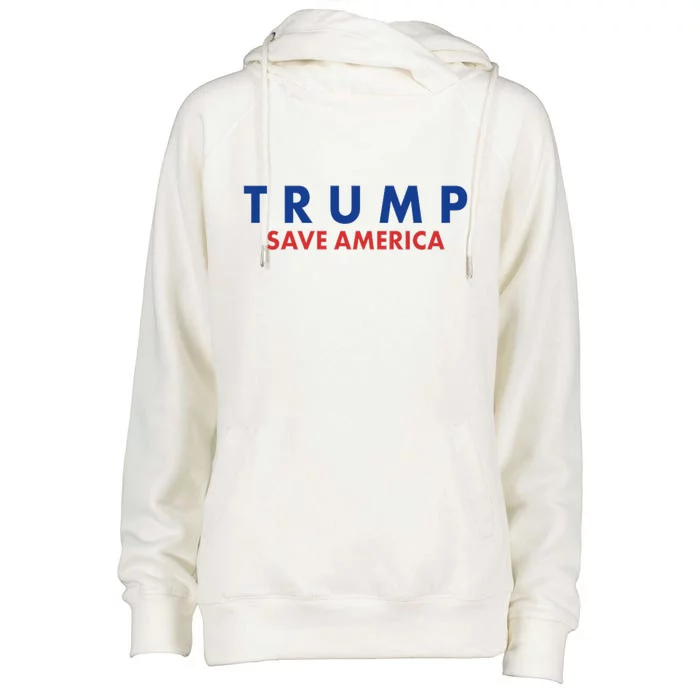 Trump Save American Logo Womens Funnel Neck Pullover Hood