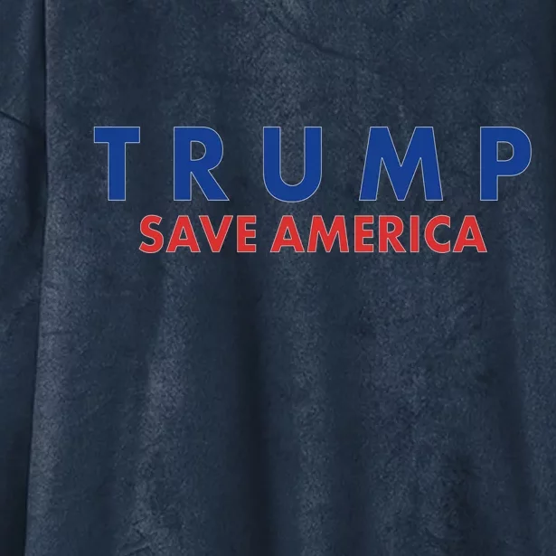 Trump Save American Logo Hooded Wearable Blanket