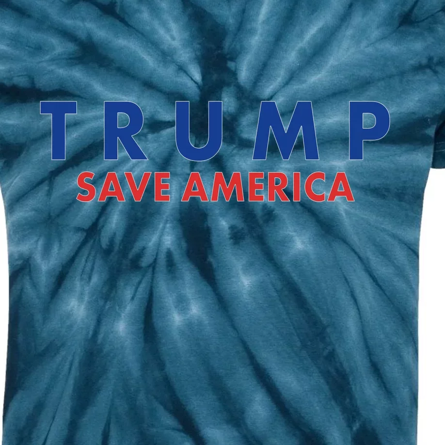 Trump Save American Logo Kids Tie-Dye T-Shirt