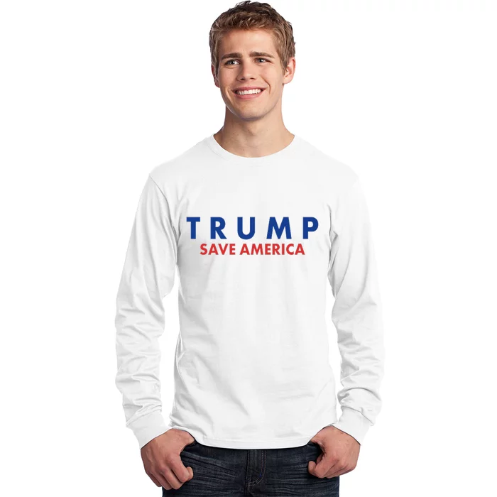 Trump Save American Logo Long Sleeve Shirt