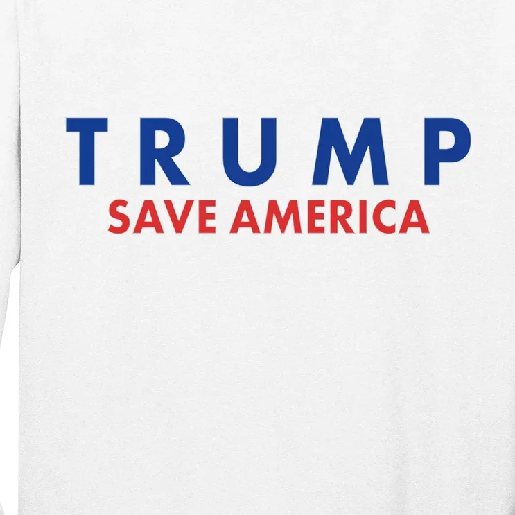 Trump Save American Logo Long Sleeve Shirt