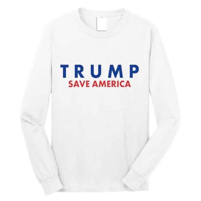 Trump Save American Logo Long Sleeve Shirt