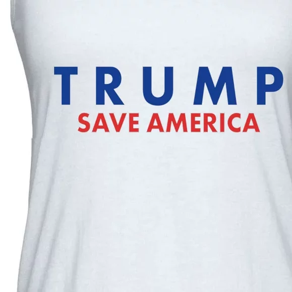 Trump Save American Logo Ladies Essential Flowy Tank