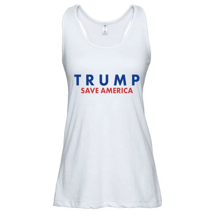 Trump Save American Logo Ladies Essential Flowy Tank