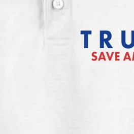 Trump Save American Logo Dry Zone Grid Performance Polo