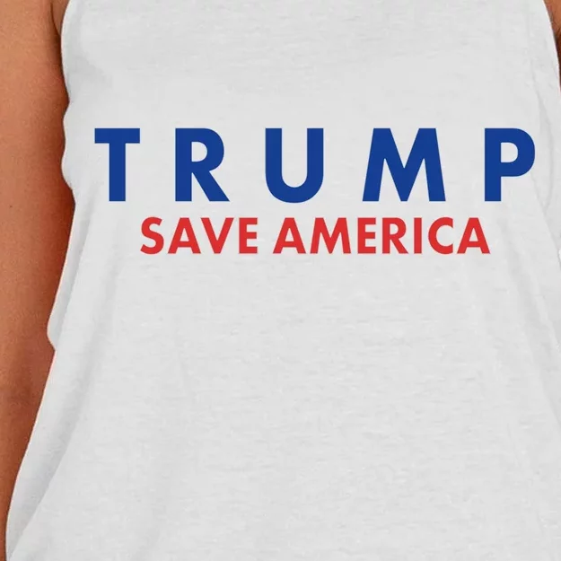 Trump Save American Logo Women's Knotted Racerback Tank