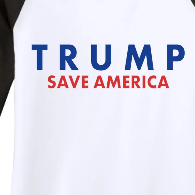 Trump Save American Logo Women's Tri-Blend 3/4-Sleeve Raglan Shirt