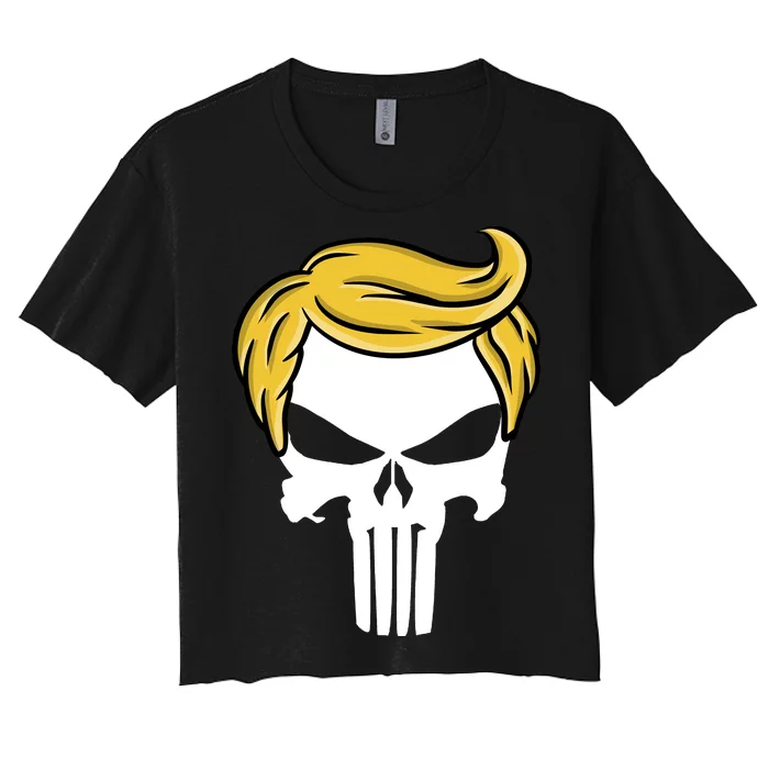 Trump Skull Women's Crop Top Tee