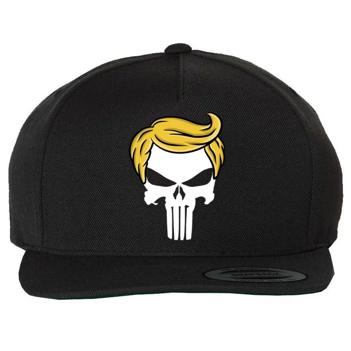 Trump Skull Wool Snapback Cap