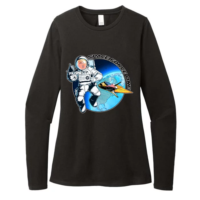 Trump Space Force One Womens CVC Long Sleeve Shirt