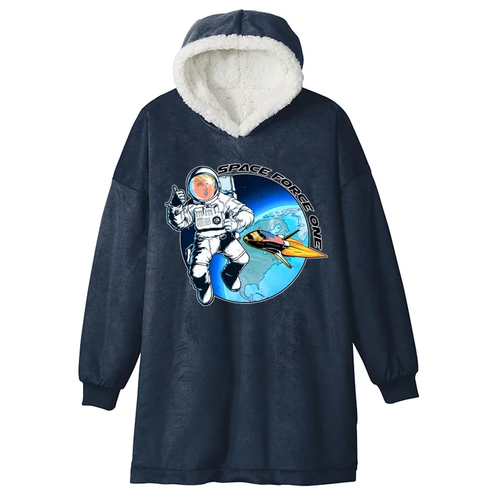 Trump Space Force One Hooded Wearable Blanket