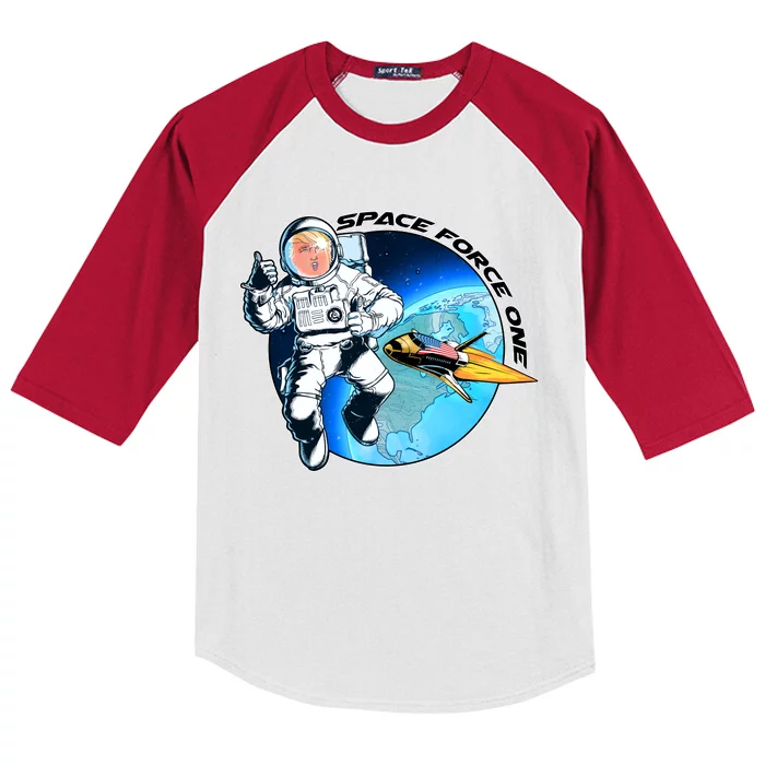 Trump Space Force One Kids Colorblock Raglan Jersey