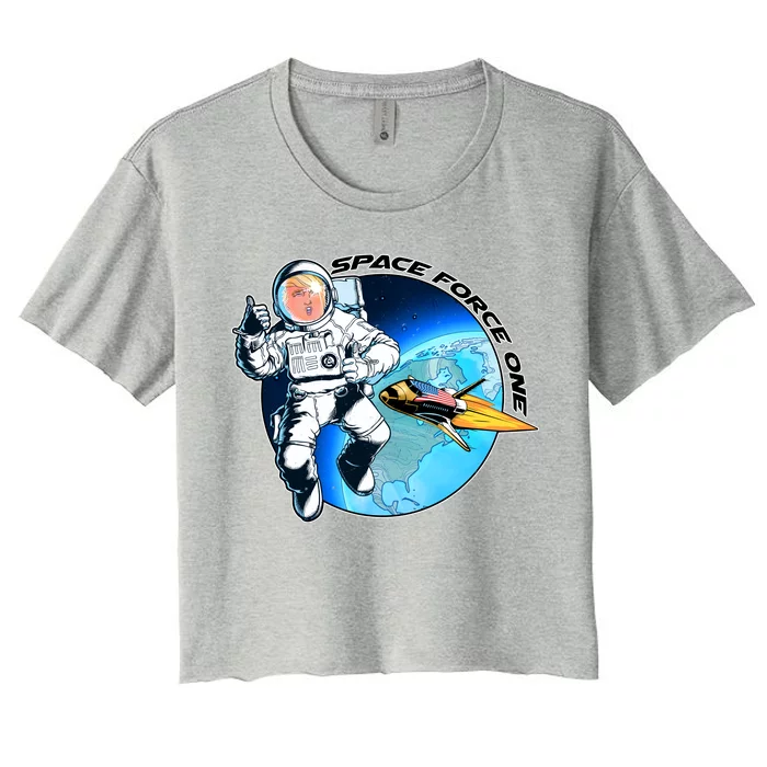 Trump Space Force One Women's Crop Top Tee