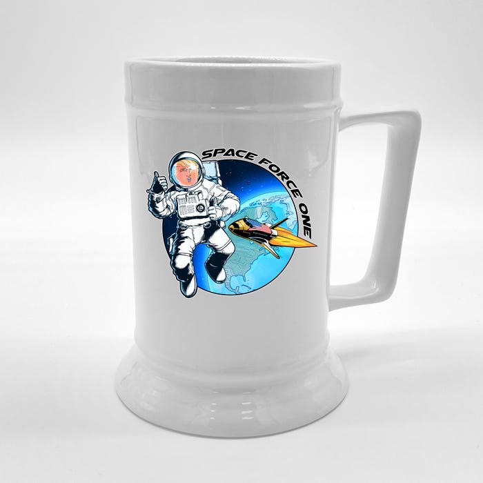 Trump Space Force One Front & Back Beer Stein