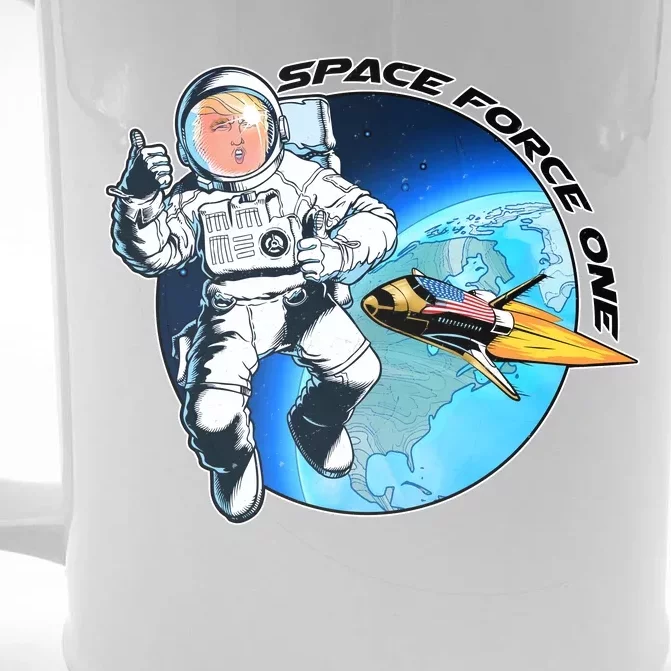 Trump Space Force One Front & Back Beer Stein