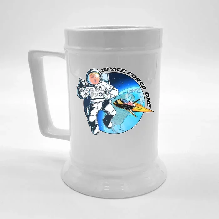 Trump Space Force One Front & Back Beer Stein