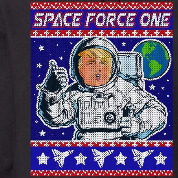 Trump Space Force One Ugly Christmas Premium Hoodie