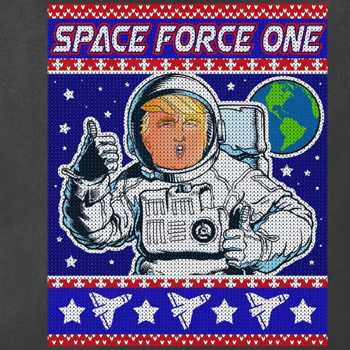 Trump Space Force One Ugly Christmas Zip Tote Bag