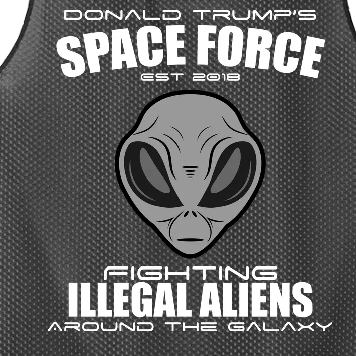 Trump Space Force Team Fight Illegal Aliens Mesh Reversible Basketball Jersey Tank