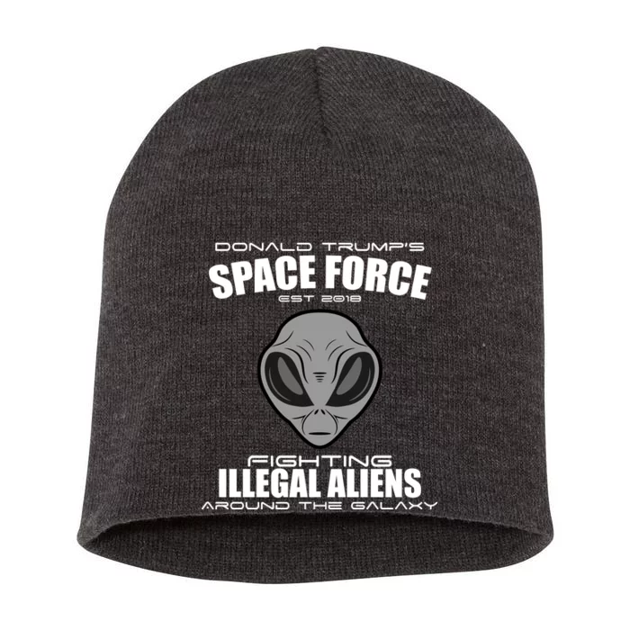 Trump Space Force Team Fight Illegal Aliens Short Acrylic Beanie