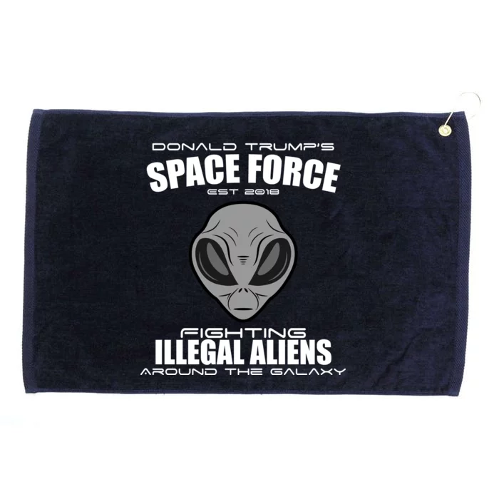 Trump Space Force Team Fight Illegal Aliens Grommeted Golf Towel