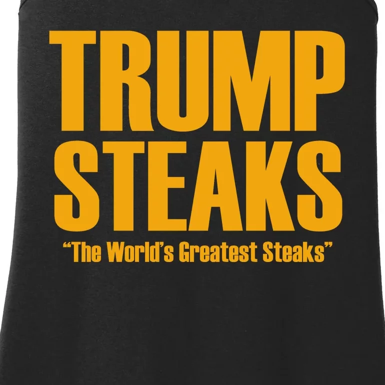 Trump Steaks President Donald Political Election Funny Humor Ladies Essential Tank