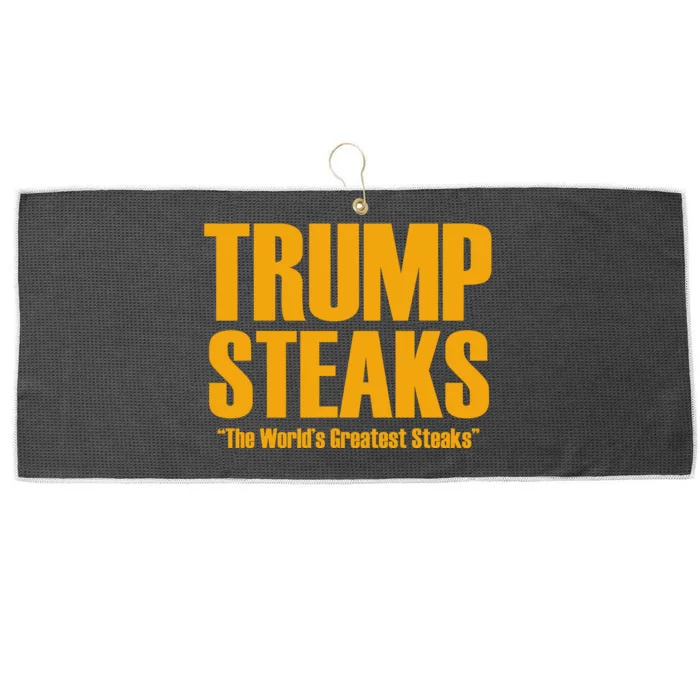 Trump Steaks President Donald Political Election Funny Humor Large Microfiber Waffle Golf Towel