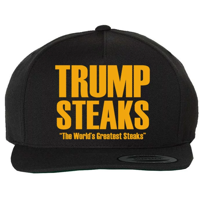 Trump Steaks President Donald Political Election Funny Humor Wool Snapback Cap