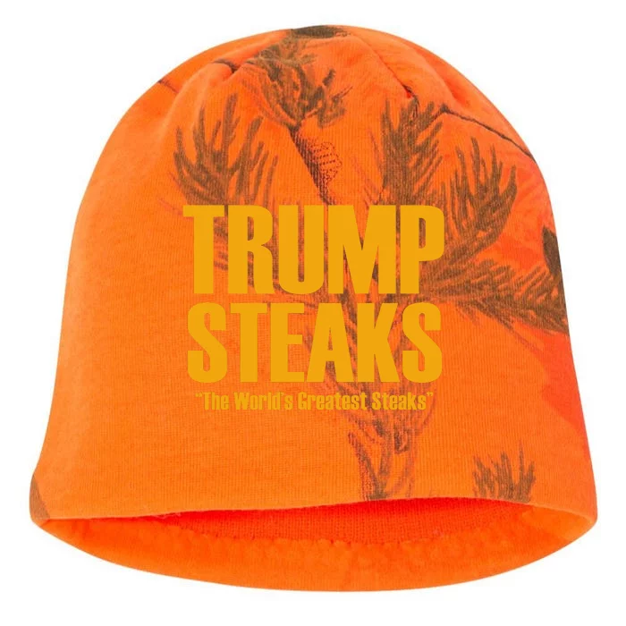 Trump Steaks President Donald Political Election Funny Humor Kati - Camo Knit Beanie