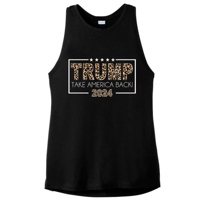 Trump Take America Back 2024 Ladies Tri-Blend Wicking Tank