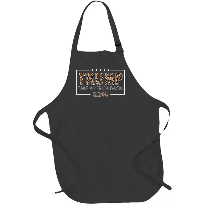 Trump Take America Back 2024 Full-Length Apron With Pocket