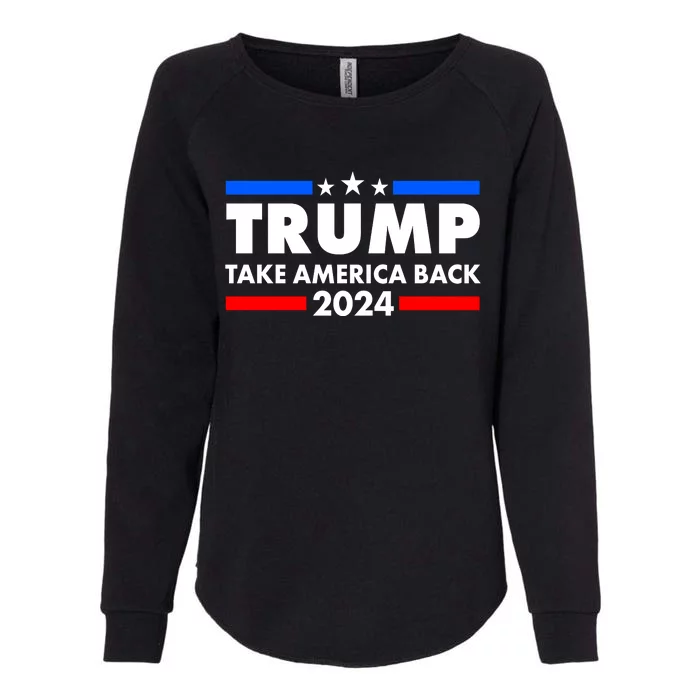 Trump Take America Back 2024 Election Logo Womens California Wash Sweatshirt