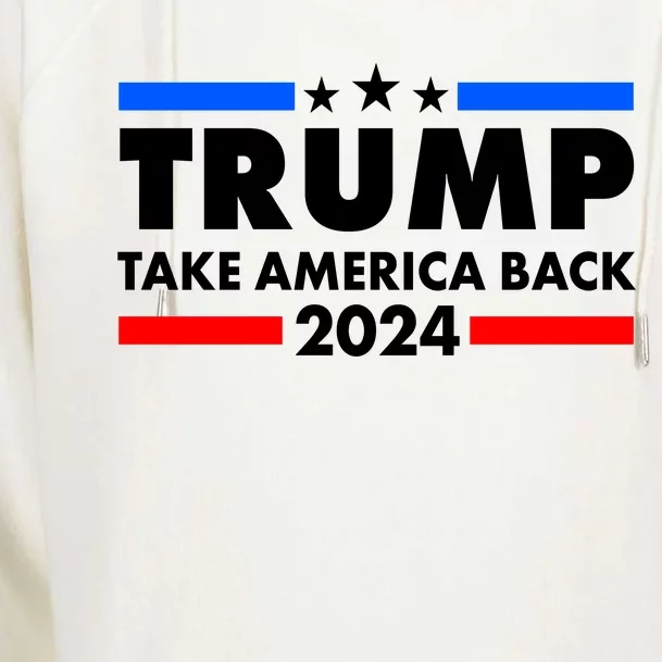 Trump Take America Back 2024 Election Logo Womens Funnel Neck Pullover Hood