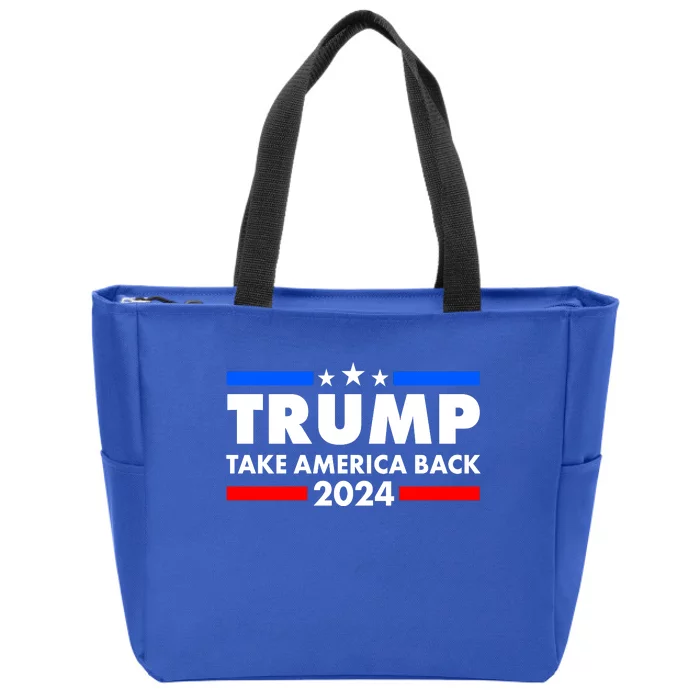 Trump Take America Back 2024 Election Logo Zip Tote Bag