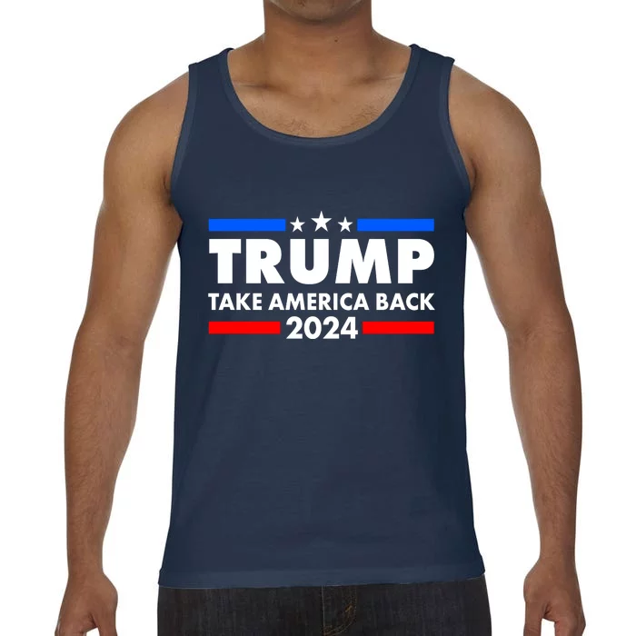 Trump Take America Back 2024 Election Logo Comfort Colors® Tank Top