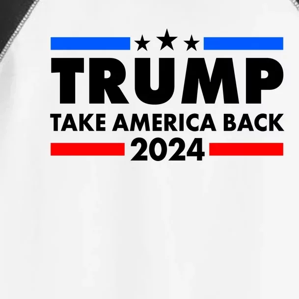 Trump Take America Back 2024 Election Logo Toddler Fine Jersey T-Shirt