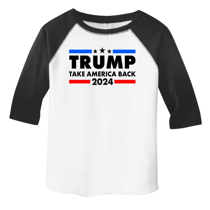 Trump Take America Back 2024 Election Logo Toddler Fine Jersey T-Shirt