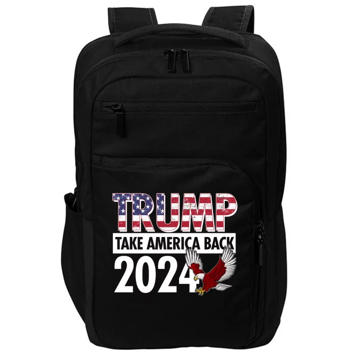 Trump Take America Back 2024 USA Flag Eagle Impact Tech Backpack