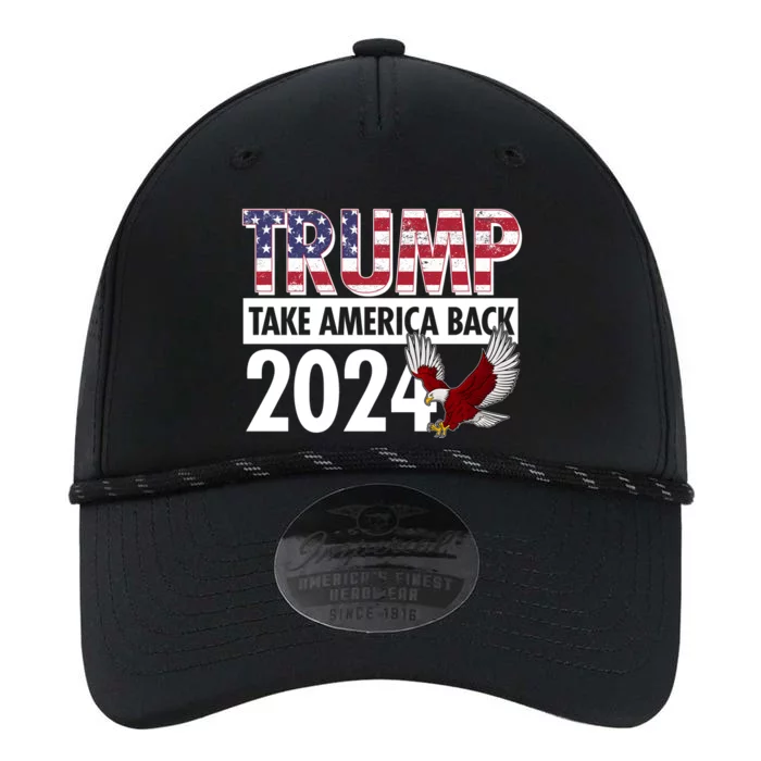 Trump Take America Back 2024 USA Flag Eagle Performance The Dyno Cap