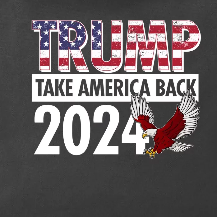 Trump Take America Back 2024 USA Flag Eagle Zip Tote Bag