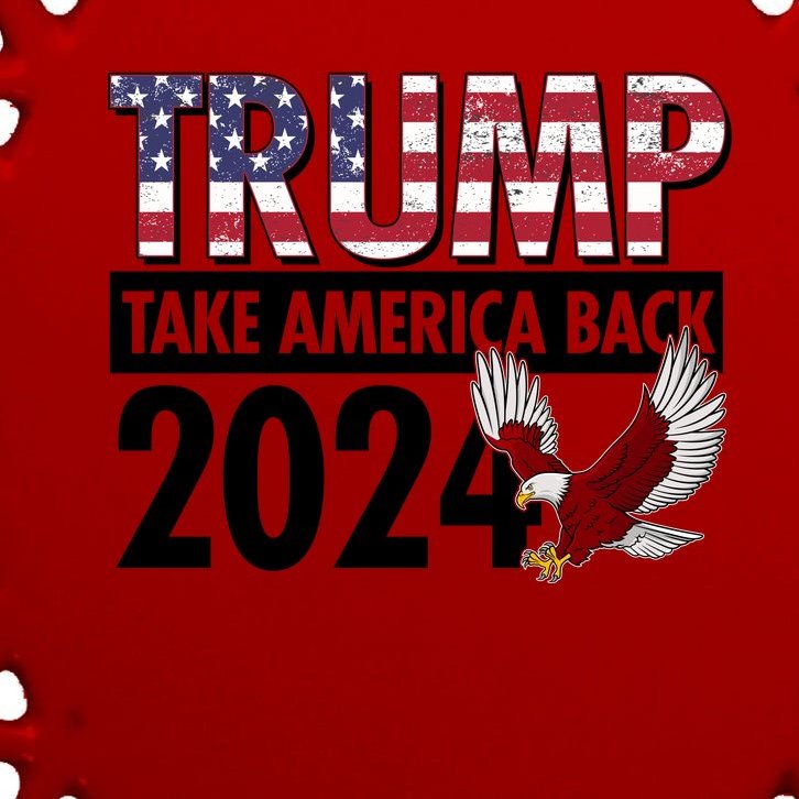 Trump Take America Back 2024 USA Flag Eagle Oval Ornament